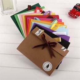 24*18*0.7cm bow Envelope Kraft paper pocket bag Kerchief Handkerchief Silk scarf packing boxes Envelope box LX0583