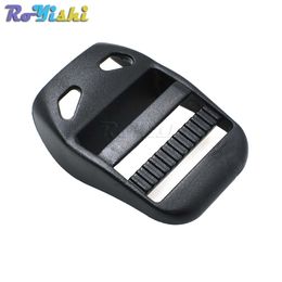 100pcs/lot 1" Ladder Lock Slider Plastic Buckles Backpack Straps Webbing 25mm Black B0168-B1