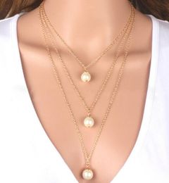 Hot style Multi-layer pearl necklace high-grade temperament foreign trade Jewellery collarbone chain sweater chain items Jewellery fashion class