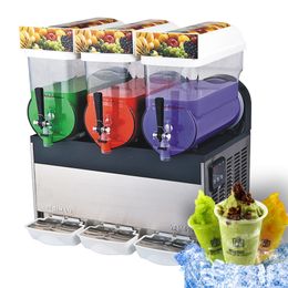 KoliceキッチンドアEU US 3 * 15Lタンクスムージー冷凍飲料Maker Margarita Choching Slush Machine