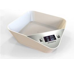 LCD 5000g / 1g Built-in Bowl Body Design Digital Kitchen Weighing Tray Scale with Backlight 5kg Food diet Weigh Scale Weighing Machine