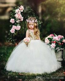 Lovely Halter Flower Girl Dresses for Wedding New Tiers Tulle Kids Birthday Party Gowns Backless Cute Girls Dresses Custom