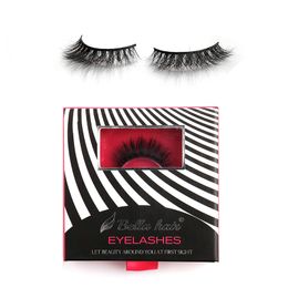 New Arrival 3D Mink Hair Lashes Natural Looking Mink Strip False Eyelashes 1 Pair Box Handmade Messy Cross Reusable Lash