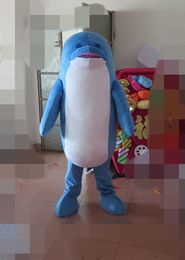 Dolphin Mascot Costumes Animated theme Marine Museum animal Cospaly Cartoon mascot Character Halloween Carnival party Costume