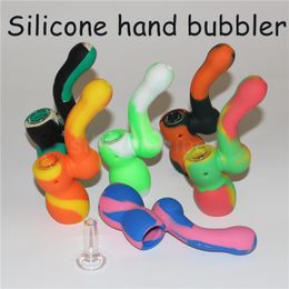 Travel Mini Bongs Silicone Hand Bubbler Bongs The Martian Silicone Blunt Bubbler Smoking Bubble Small Water Pipes Hand Pipe DHL