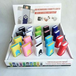 -Wiederaufladbare elektronische Zigarette USB Flammenlosen Zigarettenanzünder mit Displaybox bieten auch Bogenbrenner-Gas-Feuerzeuge Raucher-Zubehör