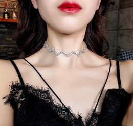 Hot style European and American jewelry new trend simple wave style necklace short style necklace women's neckband fashion classic delicate