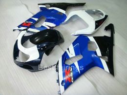 High quality fairing kit for SUZUKI GSXR600 GSXR750 2001 2002 2003 blue black white GSXR 600 750 01 02 03 fairings HD30