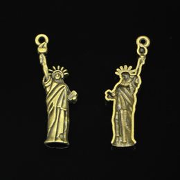 46pcs Zinc Alloy Charms Antique Bronze Plated statue of liberty new york Charms for Jewelry Making DIY Handmade Pendants 49*14mm