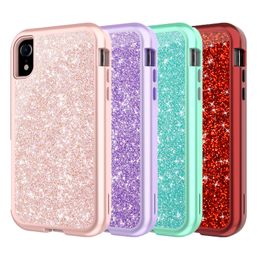 For Iphone 11 Case Luxury Glitte Bling 3in1 Heavy Duty Hybrid Armour Defender Case For iPhone XR XS Max