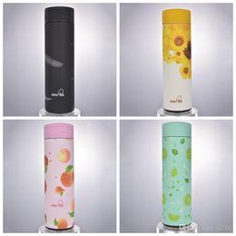 Practical Coffee Mug Fruit Pattern Water Bottle Men And Women Outdoor Sport Insulated Stainless Steel Cup 24 46xj ff