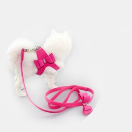 Schnauzer Pet Suppliers Accessories No Pull Dog Harness Small Leash Beagle Red Bow Pitbull Pug Puppy Collar Bandana High Quality