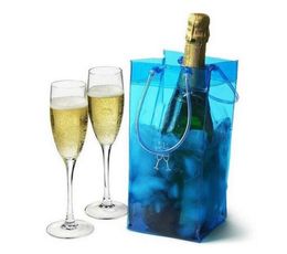 Free Shipping 500pcs Wine cooling Ice Bag PVC bottle beer holder Gift bags Wine Ice bag SN1014