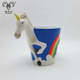 -Proveedores de porcelana taza de café de porcelana blanca taza de unicornio con la impresión del logotipo Nuevos productos de cerámica venta caliente tazas de unicornio con precio barato