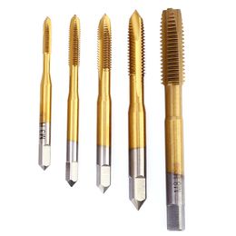 Freeshipping 5Pcs/lot Double-headed Drill Bit High Speed Steel Electric Tools Drill Kits Titanize Spiral Pointed Screw Tap Cutters for Wood