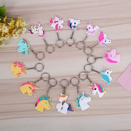 Cartoon Mini Key Chain Cute PVC Doll Unicorn Shaped Keychains For Men And Women Keys Ring Factory Direct Sale 0 4hx BB