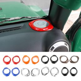 Car A Pillar Column Horn Speaker Decorative Rings Covers Fit For Jeep Wrangler 2015-2016 Car Inerior Accessories Styling215N