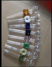 New coloured ring and big bubble straight pot Glass Bbong Wwater Pipe Titanium nail grinder, Glass Bubblers For Smoking Pipe Mix Colors