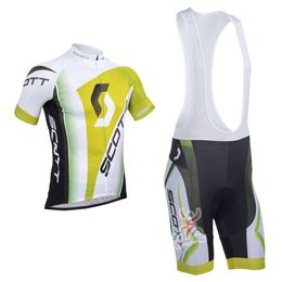 SCOTT team Cycling Short Sleeves jersey bib shorts sets new Breathable Bike Clothing Quick-Dry Bicycle Sportwear D1322