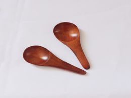 100pcs/lot 8.5*3cm Wooden Spoon Kitchen Cooking Utensil Tool Soup Teaspoon Wood Milk powder spoon tea spoon