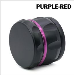 A New Type of Smoke Grinder with Diameter 63mm Zinc Alloy Four Layer Drum Shape Chamfering Side Concave Colour