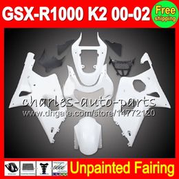 8Gifts Unpainted Full Fairing Kit For SUZUKI GSX-R1000 GSXR1000 GSX R1000 GSXR 1000 K2 K1 00 01 02 2000 2001 2002 Fairings Bodywork Body kit