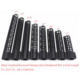 7''9''10''11''12''13.5''15''17'' inch Keymod Clamp Style Handguard Rail Picatinny Mount System Black