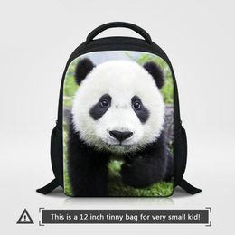 12 Inch Small Kindergarten School Bag For 0-5 Years Old Preschoolers Cute Panda Animal Prints Children Backpack Boys Bagpacks Girls Knapsack