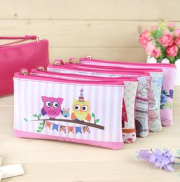 Creative owl coin purse wallet Portable Owl Cosmetic Case Pouch Zip bag Toiletry Organiser Travel Makeup bag washing storage bags