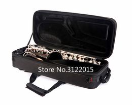 MARGEWATE Matte Black Nickel Plated Alto Eb Tune Saxophone Can Customizable Logo High Quality Sax Free Shipping With Mouthpiece, Case