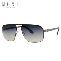 MUXI Free Shipping New style 2018 fashion latest Polarised men metal frame top quality sunglasses