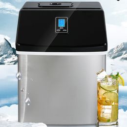 small bar coffee shop portable automatic electric ice maker household mini square shape ice making machine 25kg/24H