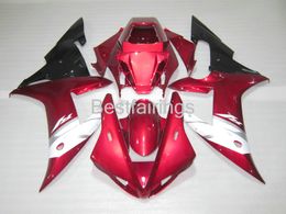Kostenloses individuelles Spritzguss-Verkleidungsset für Yamaha R1 2002 2003, rot-weiß-schwarze Verkleidungen, YZF R1 02 03 GF25