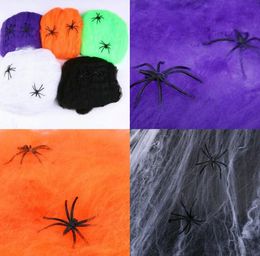 halloween bar deroration prop party trick toys spider web festival party decoration spider kids novely spoof toys