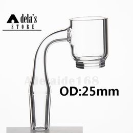 Thick Bottom Quartz Banger Nail Flat Top OD 25mm Bowl 10mm 18mm 14mm Dab Rigs Male Female Oil Dab Rig 659 Smoking