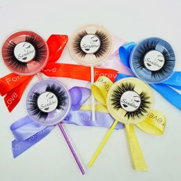 16 Styles Selectable 10 Pairs OEM&Private Logo Acceptable 3D Real Mink Lollipop Full Strip Eyelashes Messy lashes Extension Sexy Eyelash