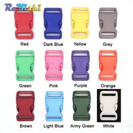 60pcs/lot 3/4''(20mm) Plastic Colourful Contoured Side Release Buckles For Paracord Bracelets/Backback