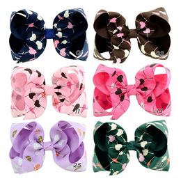 Baby girls Hairclips Grosgrain Ribbon JOJO Bow Barrettes Clips Heart shape Hairpins Bubble Flower Kids Boutique Hair Accessories Y127