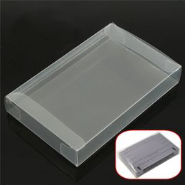 Clear PET Game Cartridge Protector Case For SNES Cart Plastic Cover Box DHL FEDEX EMS FREE SHIP