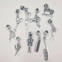 Ancient silver Sewing Machine/Hair Dryer/Scissors/Ruler/Ball of yarn/Comb Charm Pendant Necklace&Bracelet Jewellery Accessories A93