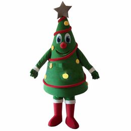 2018 High quality hot Green Christmas Tree Mascot Costume Free Shipping