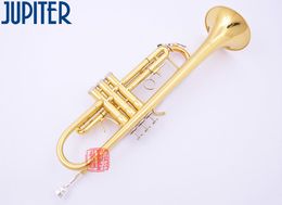 JUPITER JTR-408 Professional Bb Trumpet Brass Gold Lacquer Trumpet Perform Instruments With Case And Mouthpiece Free Shipping