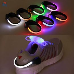 1 Pcs Outdoor Bicycle Bike LED Luminous Safety Night Running Shoe Clips Light Cycling Sports Warning Lamp Safety Light