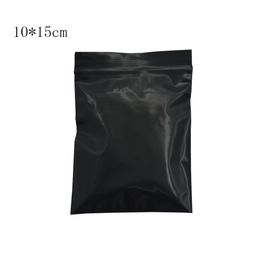10*15cm 200Pcs/Lot Opaque Black Soft Poly Grocery Storage Smell proof Zipper Top Packing Pouch Self Seal Zip lock Plastic Baggies