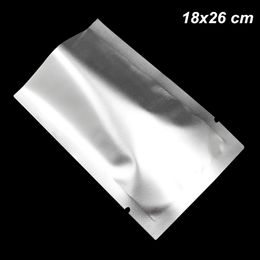 Open Top 18x26cm Aluminum Foil Matte Vacuum Heat Seal Packing Bag Food Grade Foil Mylar Heat Sealing Vacuum Dry Food Snack Nut Package Pouch