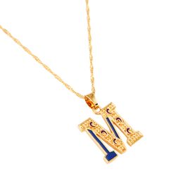 M Letter Pendant Necklace Top Quality Gold Colour Necklace Pendants For Women Gifts