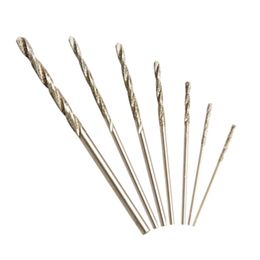 Freeshipping Mini Diamond Twist Drill Bit HSS 0.8/1/1.2/1.5/2/2.5/3mm For Electric Drill Bits Set Jewelry Power Tools 7Pcs/lot