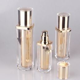 30/60/120ml Acrylic Lotion Bottle, Press pump bottles,CC/BB Cream Plastic cosmetic container,Empty emulsion bottle F485