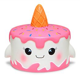 10Pcs/Lot 11CM Jumbo Squishy Cute Unicorn Mermaid Whale Cake Squishies Slow Rising Cream Scented Squeeze Toy Phone Strap Decors