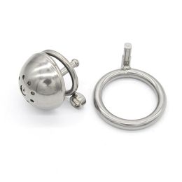 Chastity Devices Latest Design Sexy MonaLisa Male Stainless Steel Lid Small Chastity Cage with Settled Tube BDSM Sex Toy #R47